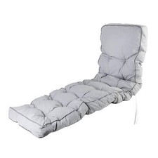 Alfresia Classic Foam Filled Cotton Sunlounger Cushion | Grey
