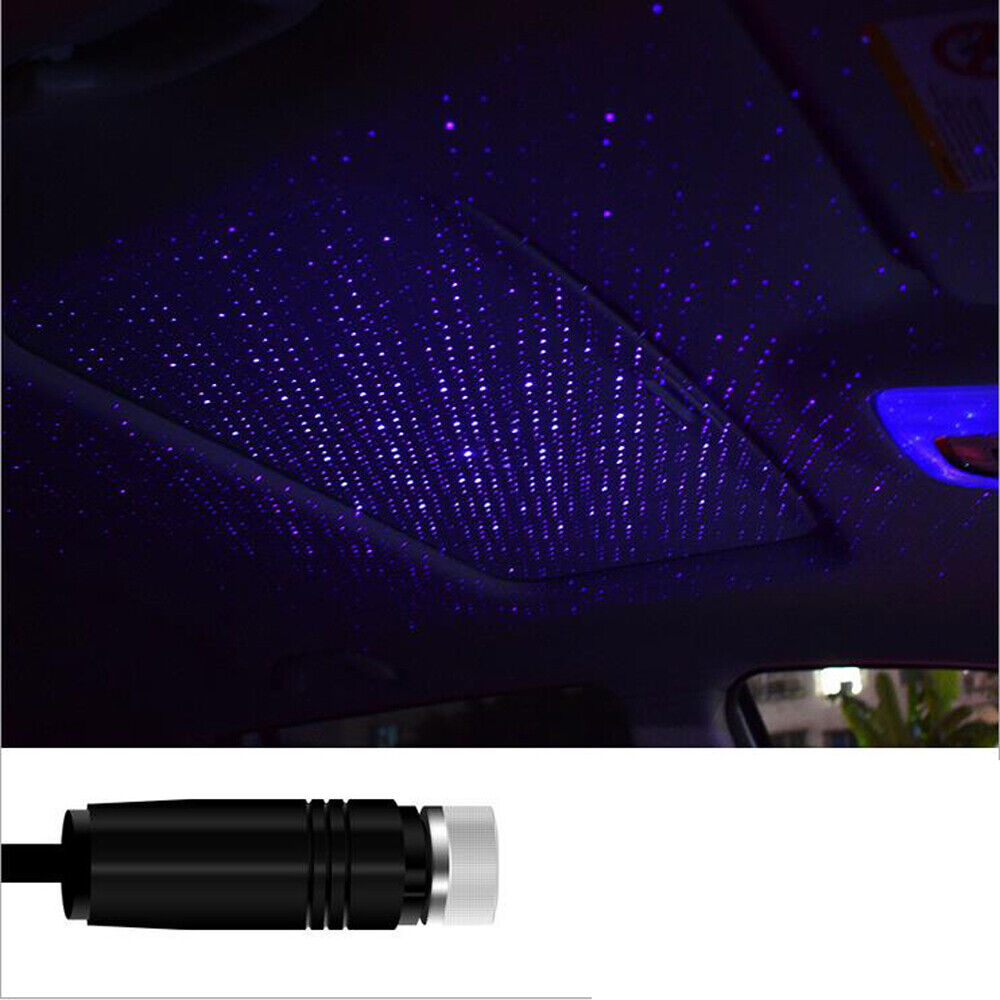 AMZYY USB Auto Atmosphäre Lampe Innenraum Ambient Star Light LED Projektor Sternenhimmel Rot 