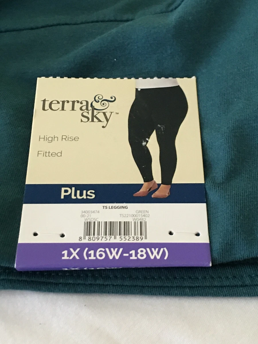 New Terra & Sky Green Full Length Leggings Super soft Plus Women