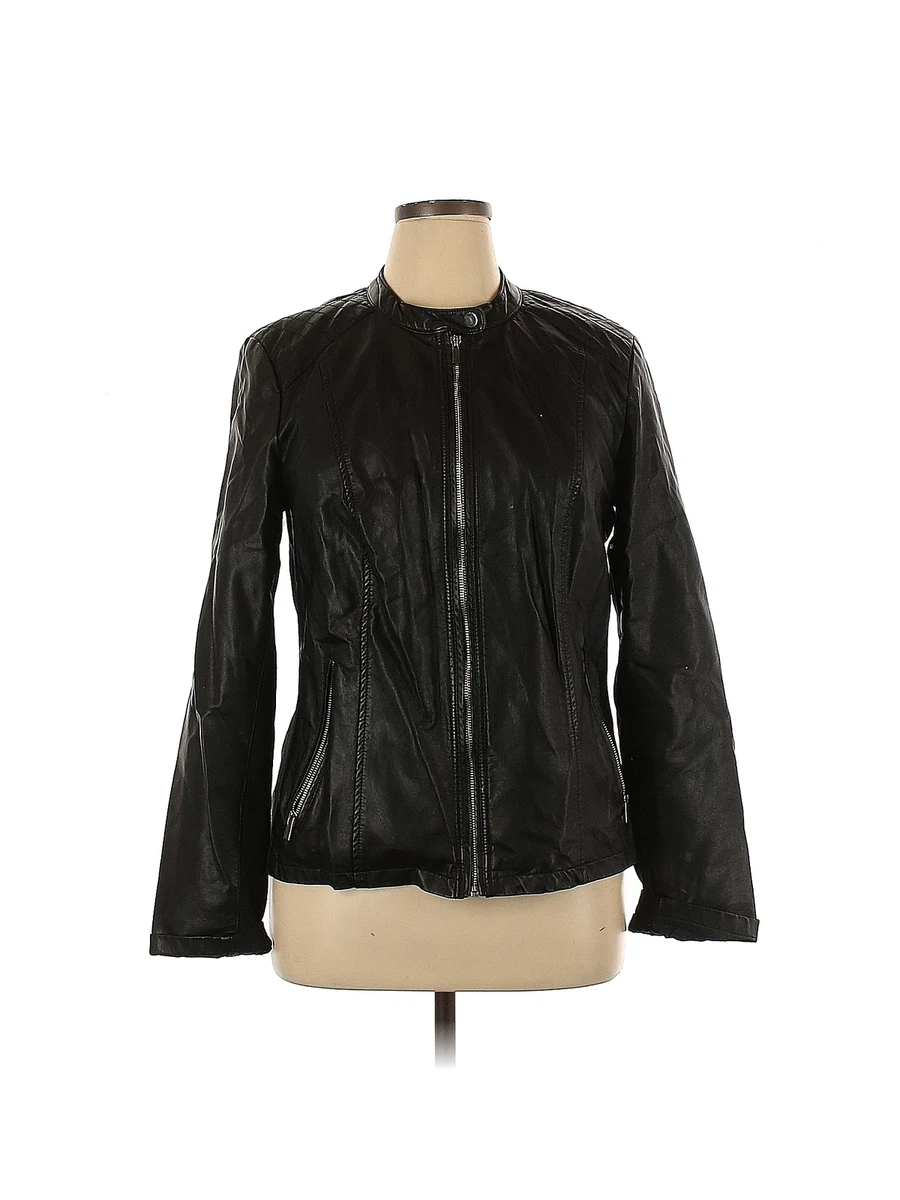 A.n.a. A New Approach Women Black Faux Leather Jacket XL eBay