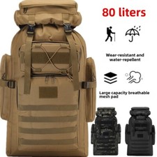 80L Large Capacity Camouflage Outdoor Hiking Bag Camping Backpack Travel Bag