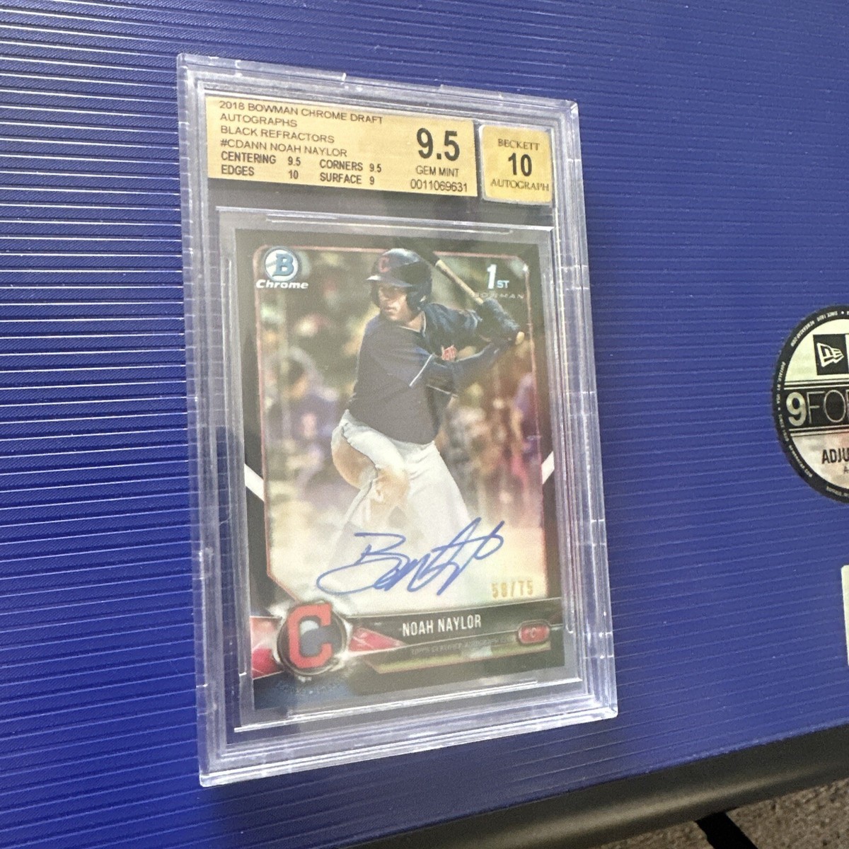 2018 Bowman Chrome Noah Naylor “Bo” 1st Bowman Chrome /75 Auto 