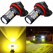 H8 H11 H9 Led Driving Fog Light Bulbs 2000lm 4000k Golden Yellow High Power
