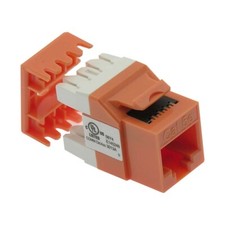 Cat5e RJ45 Network LAN Ethernet Keystone Jack 180  Degree 110 Punch Down Orange