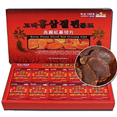 Korean Red Ginseng Gold Root Honeyed Sliced ( 20g x 10ea) 200g Saponin Panax