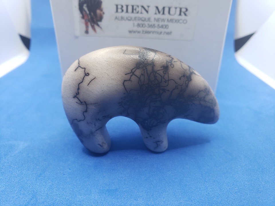 Navajo Pottery Horse Hair Bear Sculpture by Navajo artist Vanessa