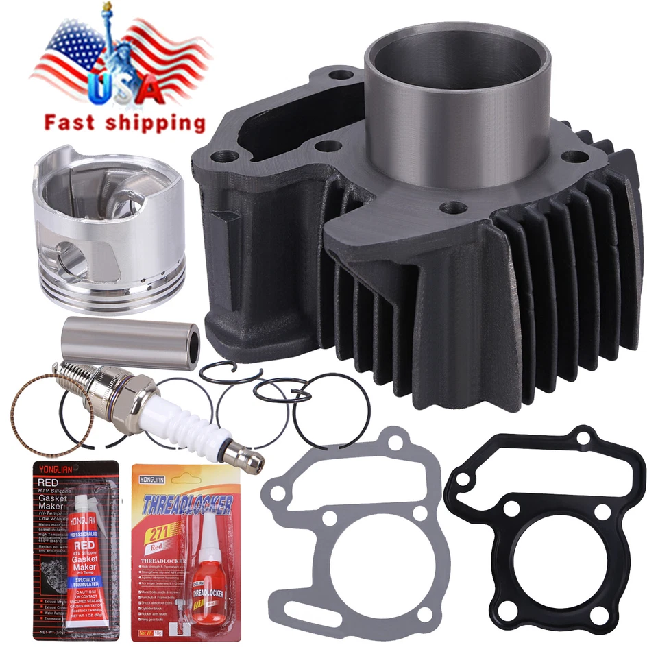 For 1985-2001 Yamaha Badger 80 YFM80 Cylinder Piston Gasket Top End Rebuild Kit - Image 3 of 4