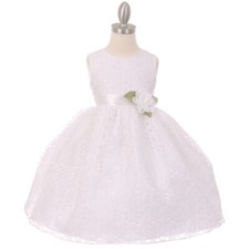 WHITE Size 12 Flower Girl Dress Bridesmaid Wedding Prom Birthday Formal Recital