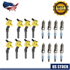 8X Ignition Coil Pack and Iridium Spark Plug For Ford F-150 4.6/5.4L DG508 SP479