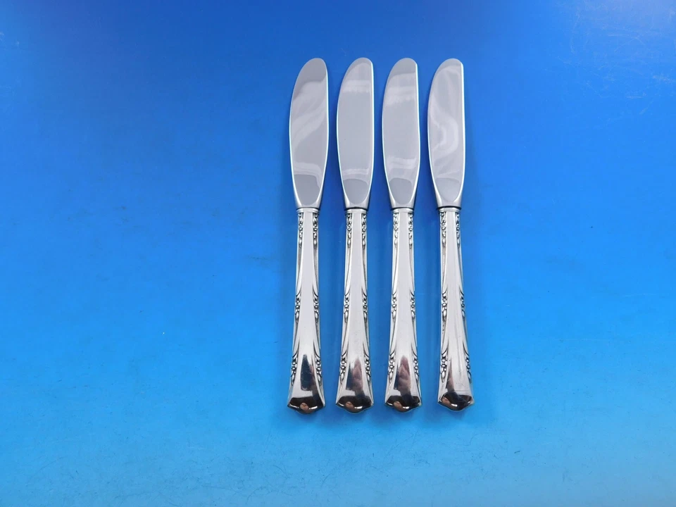 Greenbrier by Gorham Sterling Silver Butter Spreader HH Modern Set 12 pcs 6 1/4" - Image 3 of 4