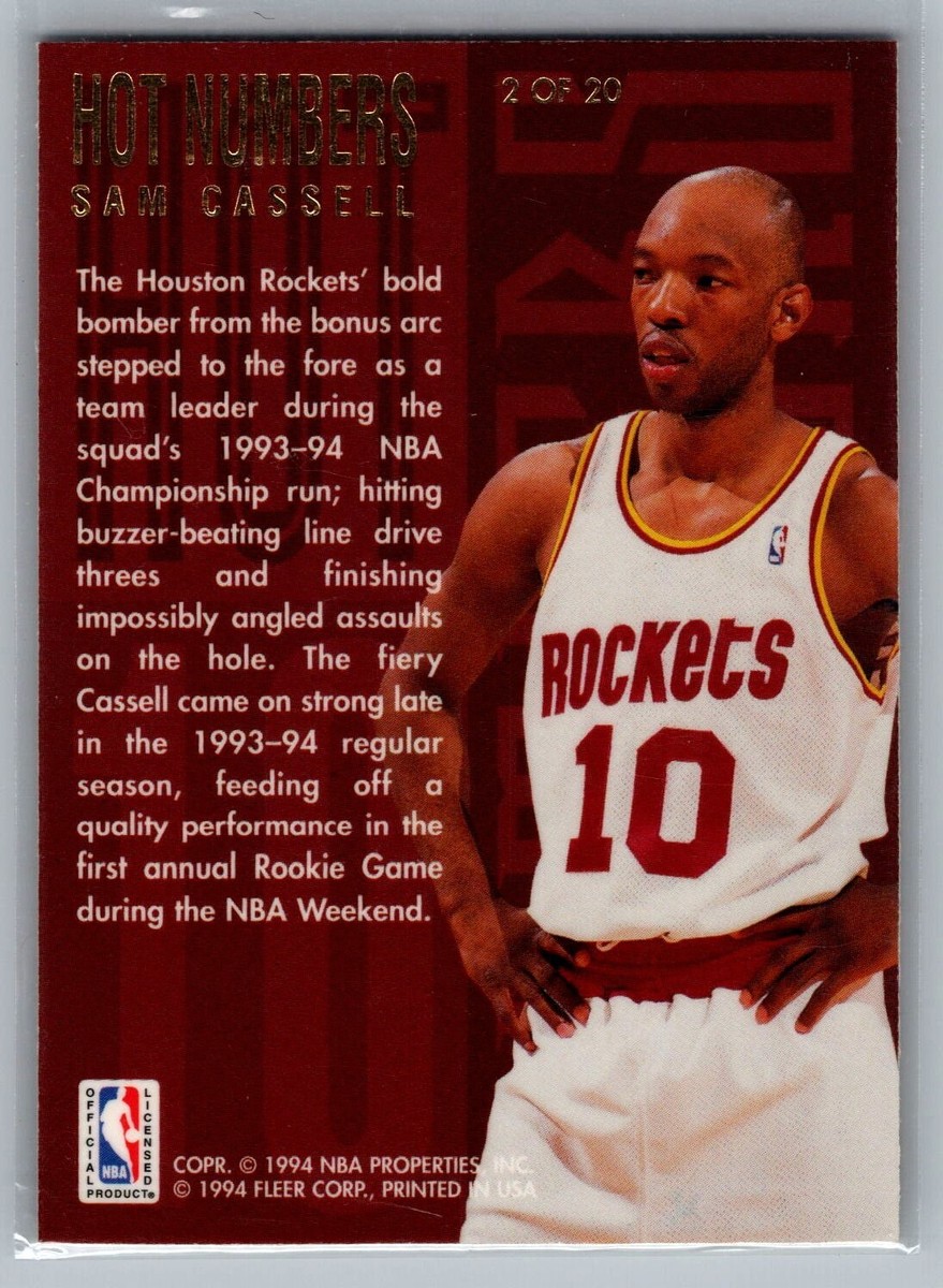 1994-95 Flair Hot Numbers #2 Sam Cassell Houston Rockets