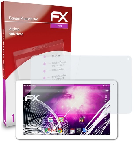 atFoliX Verre film protecteur pour Archos 90b Neon 9H Hybride-Verre - Afbeelding 1 van 5