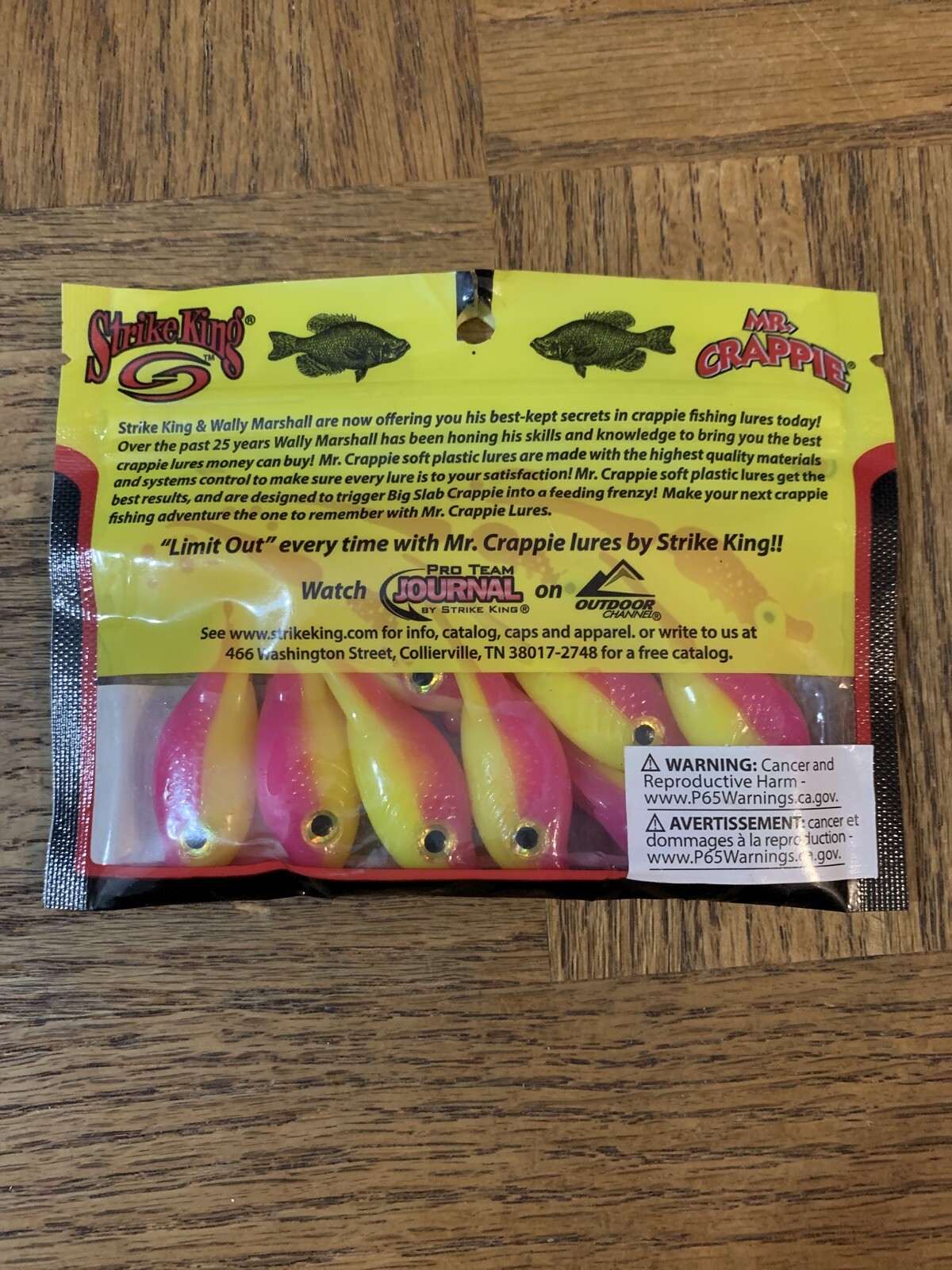 Mr Crappie Strike King Scizzor Shad Body Hot Chicken - Image 4