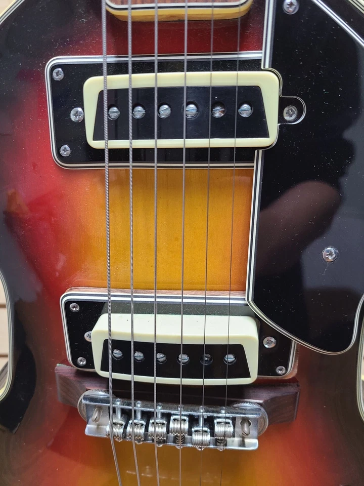 Vintage Aria Violin Guitar Made in Japan w/ Hard Case - Image 2 of 4