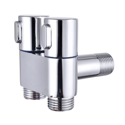 Brass Double Angles Valves 1/2inch Wall Connection Solid for Kitchen Bathroom