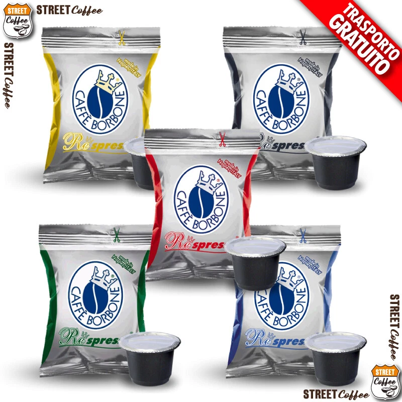 100 200 600 1000 Borbone Respresso Nespresso Blu Nera Rossa Red Oro Dek Kikka