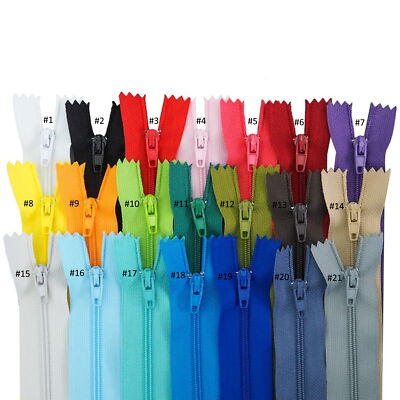 Reißverschluss Nylon Schiene 4 mm nicht teilbar fein Zipper 15 cm - 40 cm