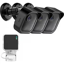 Outdoor Camera Surveillance Mount, 3-Pack Weatherproof Housing with 360° Adjusta