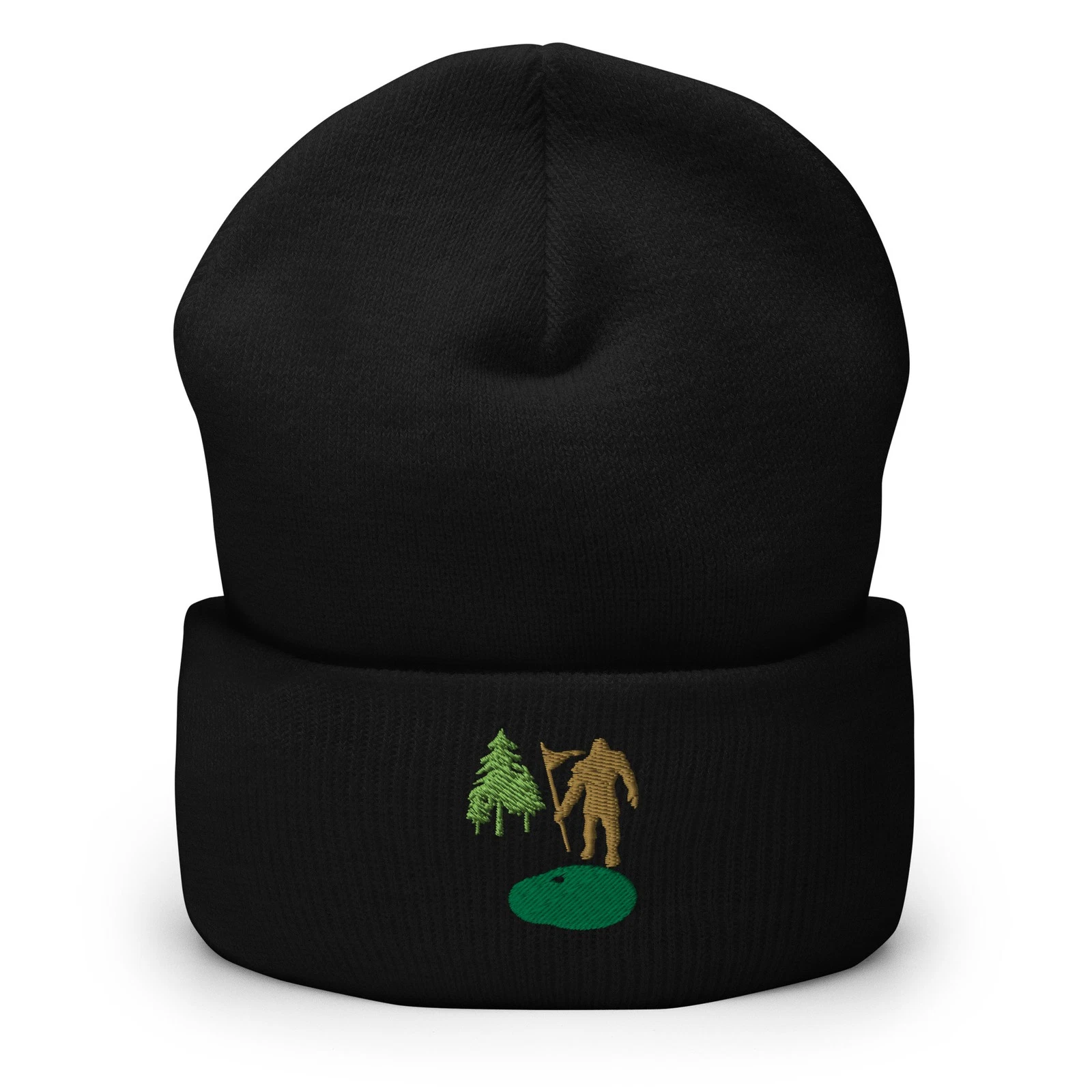 Cuffed Beanie Bigfoot Golfer Embroidered Unisex Adult Beanie