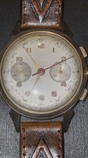 Cronografo svizzero vintage anni 50 Venus 188 38mm placcato oro carica manuale funzionante