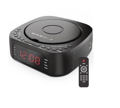 Kuephom W12 CD Boombox Bluetooth FM  MP3 Player USB  AUX Dual Alarm Remote
