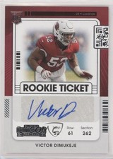 2021 Panini Contenders Rookie Ticket Victor Dimukeje #242 Auto 8gd
