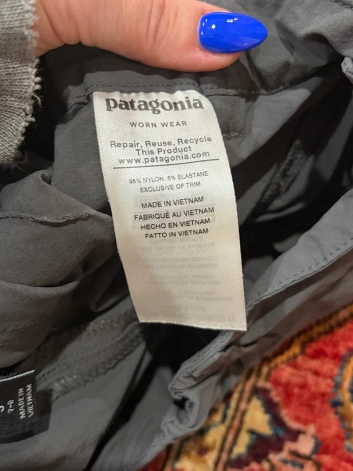 Pantalones Cortos Patagonia Niños Estilo Bolsos Nylon Gris - Talla S (7-8) Foto 4 de 4