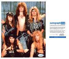 ‘Warrant’ Band Signed 8x10 Photo ‘Cherry Pie’ Erik, Joey & Steven ACOA