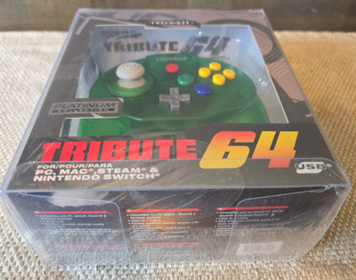 Retro-bit Tribute 64 Platinum Collection USB Controller Nintendo Switch PC MAC