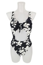 Traje de baño mujer Michael Kors T. 36 (S) negro / blanco NUEVO traje de baño de una pieza