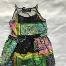 Versace Girl's Size 12M - 18M Multicolor Dress Sleeveless Made In Italy