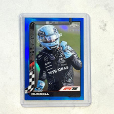 2025 Topps Chrome Formula 1 F1 #119 George Russell Blue Refractor /150