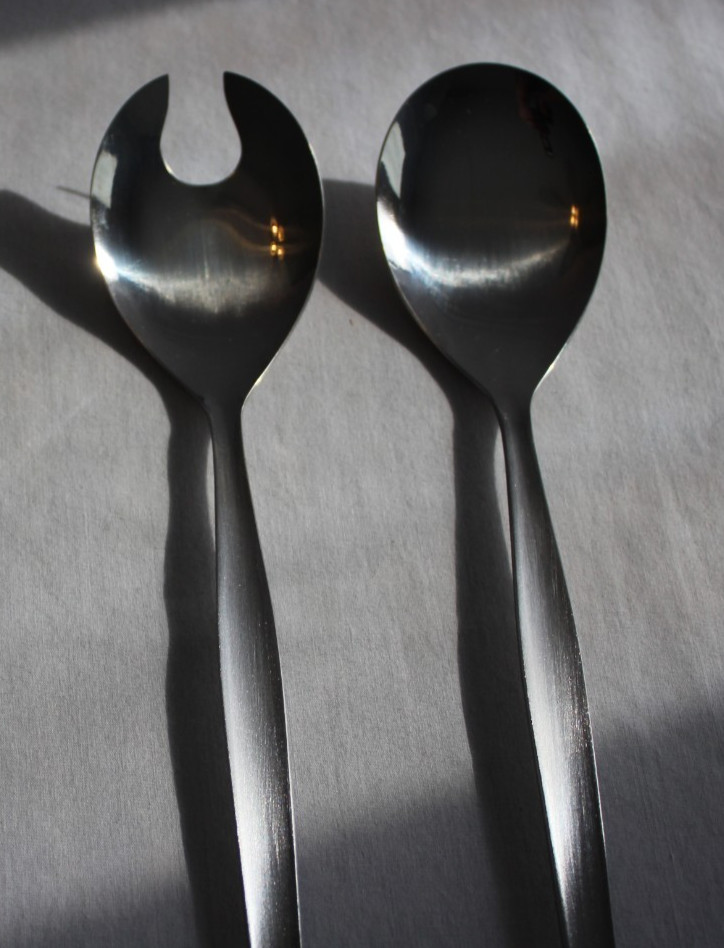 Sunnex 2 piece Salad Utensil Server Set Stainless Steel in Box