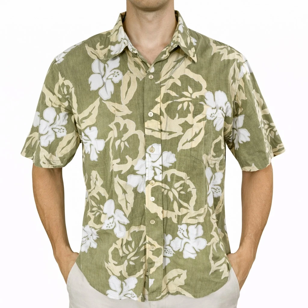 Cooke Street Hawaiian Aloha Shirt XL Floral Hibiscus Flowers Reverse Print
