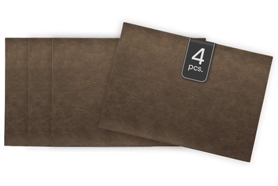 ASA Selection VEGAN LEATHER Tisch-Set 4er Set Kunstleder Nougatbraun 46 x 33 cm