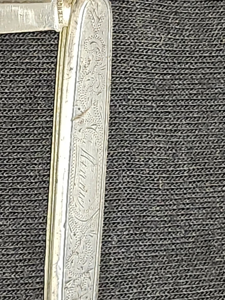 Vintage Minnie monogrammed Knife Sterling Fruit Pocket Pick & Knife 2 Blade - Image 3 of 4