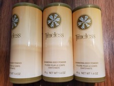 Lot of 3 Avon Timeless Shimmering Body Powder 1.4 oz each DISCONTINUED