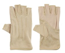 Mens Sunblock Fingerless Gloves Summer UV Protection Driving Cotton Gloves
