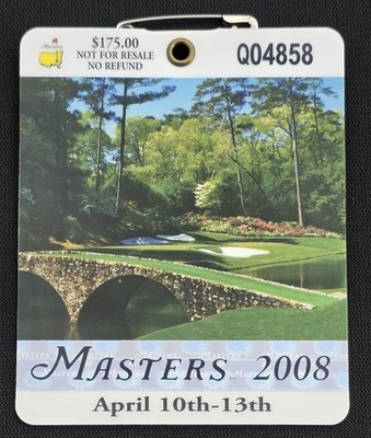 LNIP! Rare! 2008 Masters Tournament Augusta Badge! Trevor Immelman! Lowest BIN!