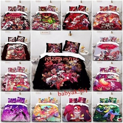 Hazbin Hotel Anime Alastor Helluva Boss Bett bezug Kissen bezug Bettwäsche Set