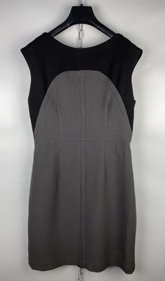 Milly New York Wolle Tank Kleid Colorblock ärmellos lässig Tunika Größe 10 L