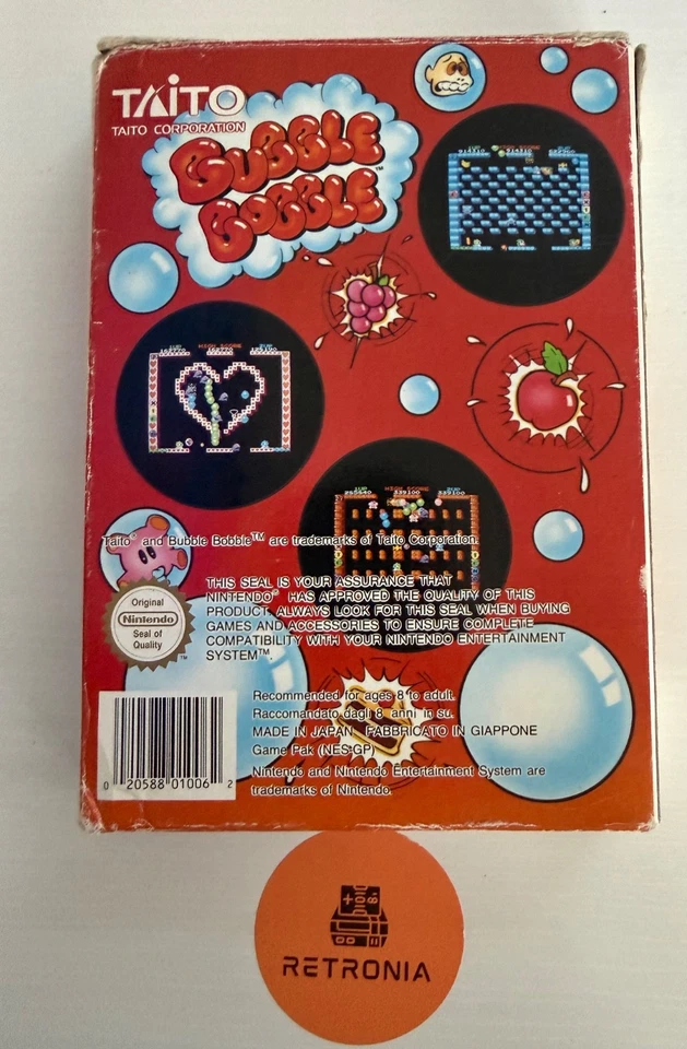 Bubble Bobble Nintendo Nes Game PAL A UK Version Boxed With Manual CIB - Image 3 of 4