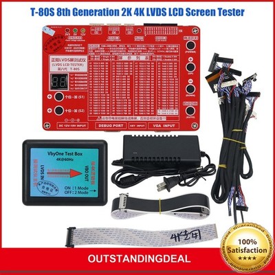 T-80S 8th Generation 3840x2160 2K 4K LVDS LCD Screen Tester LED LCD Panel Tester