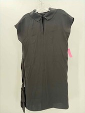 Pre-Owned Zara Basic Black Size Medium Knee Length Short Sleeve Dress