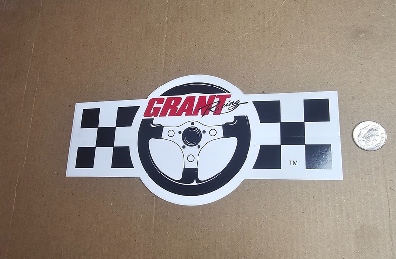 VINTAGE 7" GRANT STEERING WHEEL RACING STICKER PERFORMANCE PRODUCTS AUTOMOTIVE