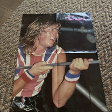 Vintage Joe Elliot Def Leppard The Police Poster RockFever fold out 1980 16x21”