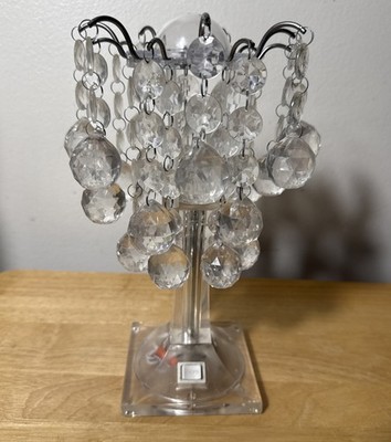 Lucite Waterfall Multi-Function,  Clear Light Table Lamp 10.5 
