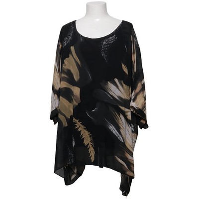 Isolde, Top, Größe: 2XL, Schwarz/Beige/Mehrfarbig #yb5