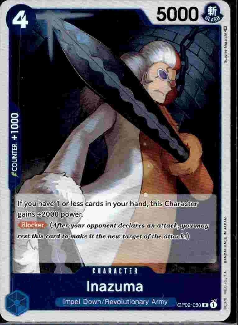 Inazuma OP02-050 Rare Paramount War One Piece Foil Near Mint