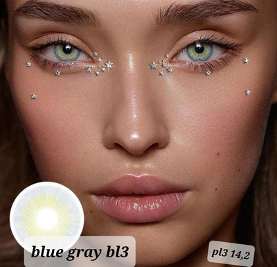 Blue Gray    Blau Graue Kontaktlinsen    Jahreslinsen   Gratis Behälter